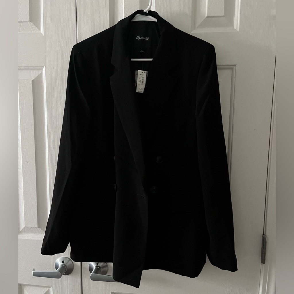 Madewell Black Blazer Size 10 Nwt